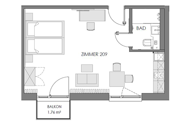 Boardinghouse - Ingolstadt Apartments - Grundriss Superior